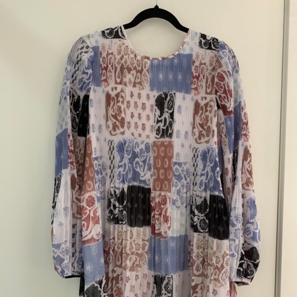 Aritzia Patchwork Mini Dress - Blue, Red, Black, White - Picture 1 of 2